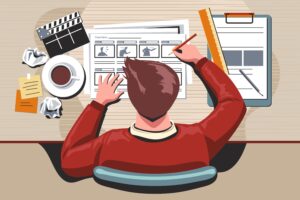 Animated explainer video concept with colorful visuals.